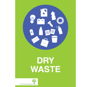 DRY Waste Paper Sticker 110 x 150 mm