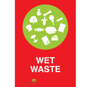 WET Waste Paper Sticker 110 x 150 mm