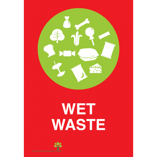 WET Waste Paper Sticker 110 x 150 mm