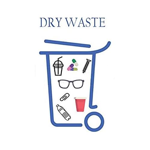 DRY Waste Vinyl Sticker 110 x 150 mm