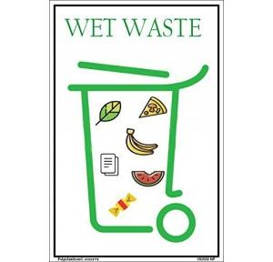 WET Waste Vinyl Sticker 110 x 150 mm