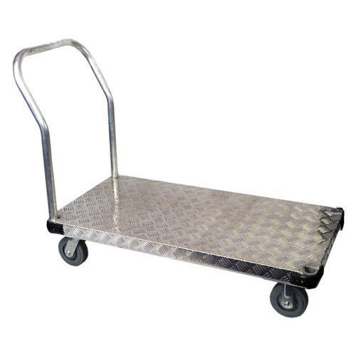 MS Platform Trolley, Foldable Handle, Weight Capacity - 500 kg, Size - 4x2 Feet