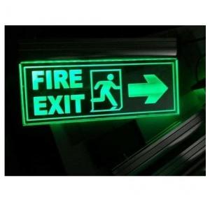 LED Fire Exit Signage Writing Visibility From Both Sides  12 x 6 Inch
