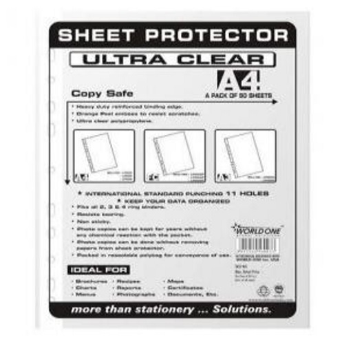 Worldone LF003A Thick Sheet Protector, Size: A3