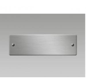 SS Name Plate ( SS 304, 18 guage) With Address in English and Hindi Language, Etching Letters With Black Paint & Wall Mounted Size 24 X 14 Inch