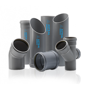 Astral  PVC Drainage Pipe 110mm with 2 Socket and 2 End Cap