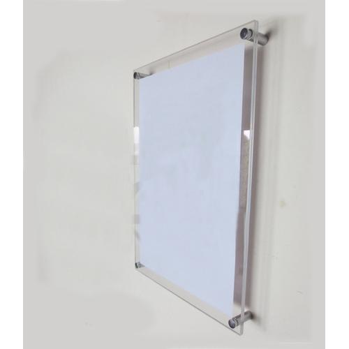 Acrylic Sandwich Board With 3mm Back and Front Acrylic, 24x18 Inch, 1 Inch SS Stud