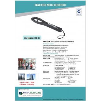 Hand held Metal Detector Metscan, MD-03