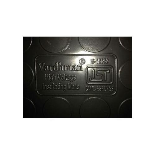 Vardhman Electrical Insulation Rubber Mat Size: 1x1 Mtr 3.3KV Thickness: 2 MM IS:15652 Black