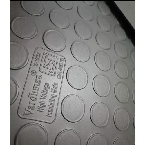 Vardhman High Voltage Insulating Mat ISI Marked Class A Width 1 Mtr 3300V (3.3KV) Thickness 2mm  IS:15652 Cat-III Black