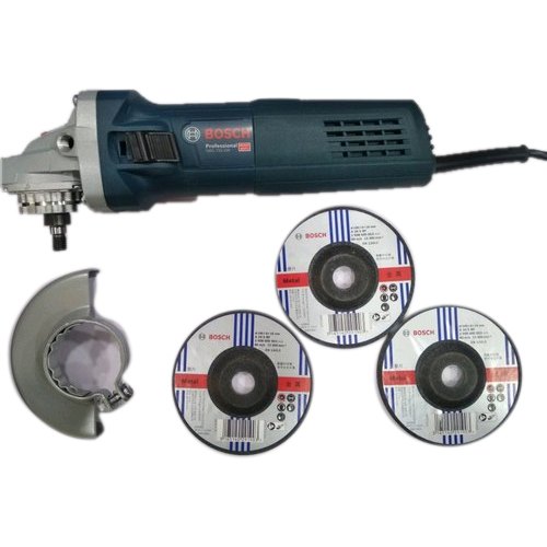 Bosch GWS 750-100 Angle Grinder, 100 mm, 750W, With 2 Metal, Brick And Wodden Blade of Taparia