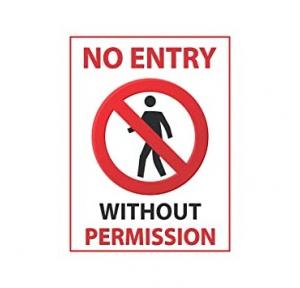 Glow Signage Sticker For Entry Gate, Size - 6x9 Inch