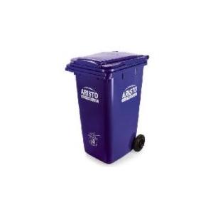 Aristo Wheel Waste Bin Plastic Blue, 120 Ltr