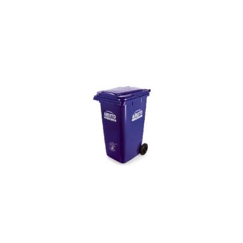 Aristo Wheel Waste Bin Plastic Blue, 120 Ltr