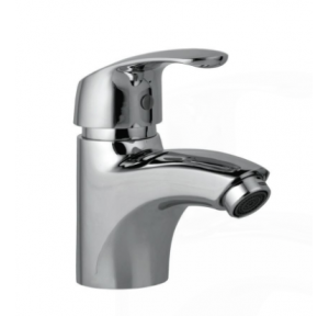 Jaquar Single Lever Basin Mixer Without Popup Waste, With 375mm Long Braided Hoses, Finish: Chrome, EKO-CHR-33001B