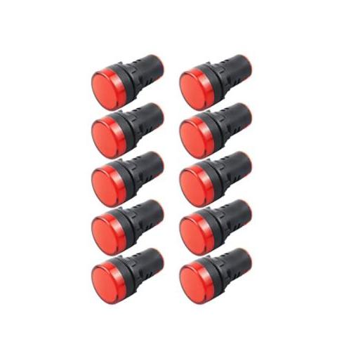 Panel Mount LED Indicator, 240V AC (Red), (Pack of 10 pcs)