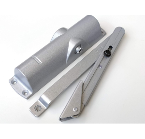 Geze  Rack and Pinion Door Closer With Link Arm TS 1000C Closing Force: 2/3 Finish: Silver