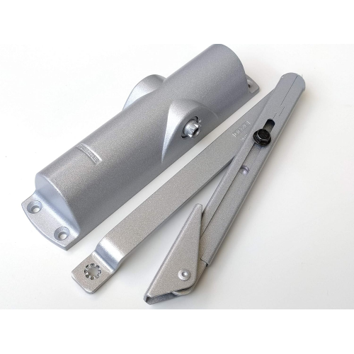Geze  Rack and Pinion Door Closer With Link Arm TS 1000C Closing Force: 2/3 Finish: Silver