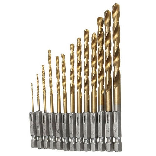 Drill Bit Set For Wood 1.5-6.5 mm (Set of 13 Pcs) and 5 Piece Masonry Drill Bit Set, 2608590090