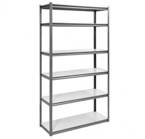 Storage Rack SS 304 6 Shelves 6.8x5x1.8 Ft, 100 kg Shelves Thickness 18 Gauge, Frame Thickness 16 Gauge