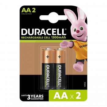Duracell AA Rechargeable Battery, 1300mAh ( Pack of 2 Pcs )