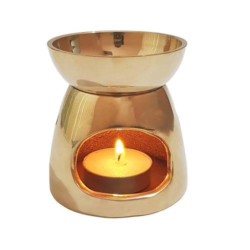 Pure Source India Oil Burner Diffuser, Brass Body