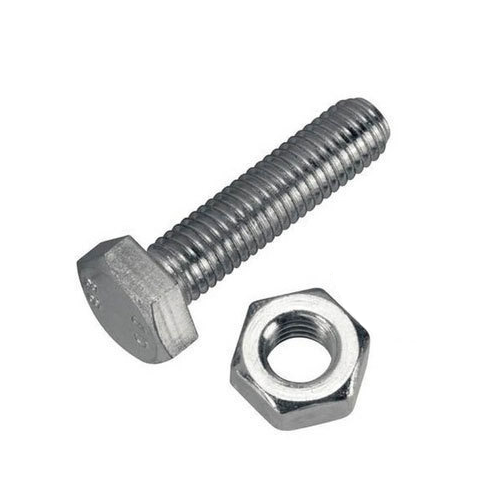 SS Nut Bolt, Length: 1/2 inch