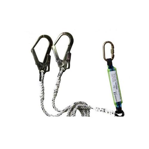 Saviour Safety Belt T-110, Double Polyamide Lanyard With Scaffold Hook & Shock Absorber, IS 3521:1999