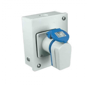 Neptune 32 A 3 Pin Industrial Plug & Socket Combined in Metal Enclosure without MCB, 1202 SP