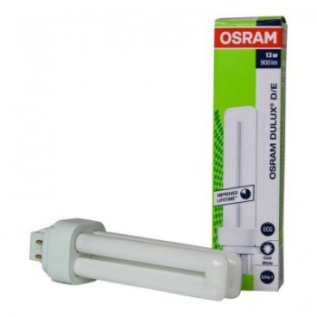 Osram 13W 4 Pin Dulux D/E CFL (Cool Daylight)