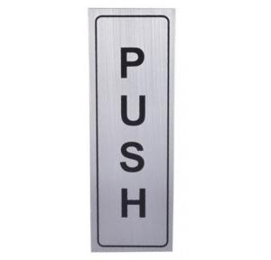Push Signage Steel Plate SS 202, 6x2 Inch