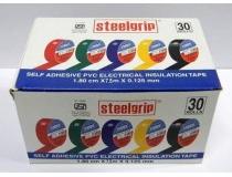 Steelgrip Multi Color PVC Insulation Tape Red Yellow Green Blue Black 1.7cm x 6.5m x 0.125mm Pack Of 5 Pcs