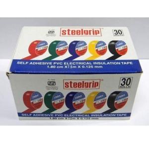 Steelgrip Multi Color PVC Insulation Tape, 1.7cmx6.5mx0.125mm (Red, Yellow, Green, Blue) , Each of 5 Pcs