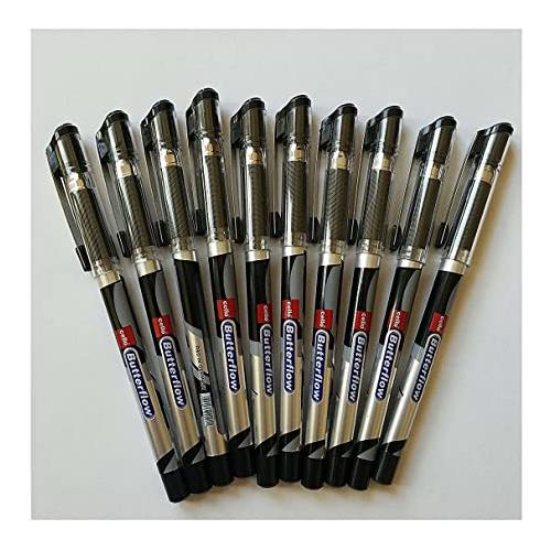 Cello Butterflow Ball Pen, Black ( Pack of 10 )