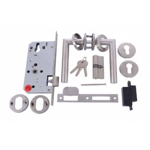 Dorma Lock Set (952 Narroew Sash Lock, EPC Both Side 60mm Cylinder, Pure 8100 Handle)