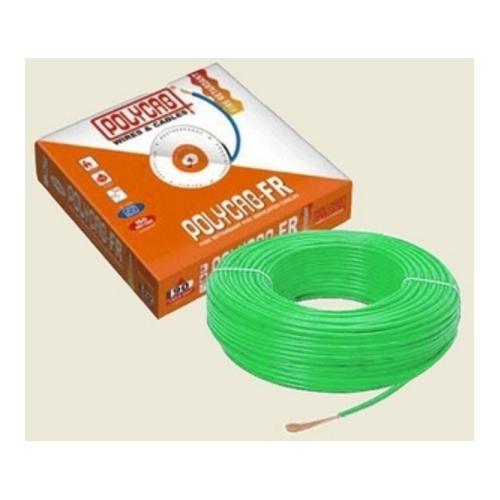 Polycab 6 Sqmm 1 Core FR PVC Insulated Flexible Cable Green, 1 Mtr