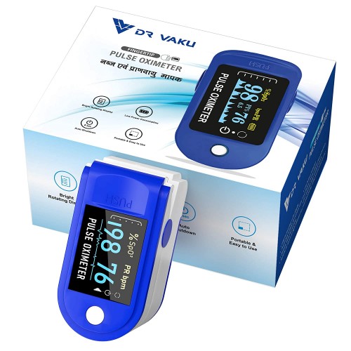 DR VAKU Pulse Oximeter Fingertip, Blood Oxygen Meter Finger Oximeter Finger With Pulse, O2 Monitor