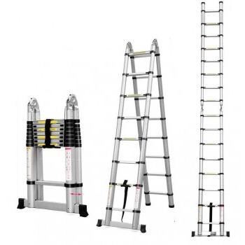 Aluminium A Type Telescopic Ladder, 10.5 Feet