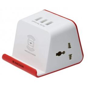 Anchor Smart 10A 1A Wireless Extension Socket 3A 3 USB Ports, 1.5Mtr, 22056