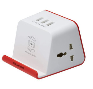 Anchor Smart 10A 1A Wireless Extension Socket 3A 3 USB Ports, 1.5Mtr, 22056