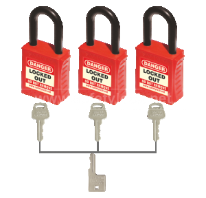 Polyamide Nylon Lockout Safety Padlock, Model : ES - DEL - KD + M