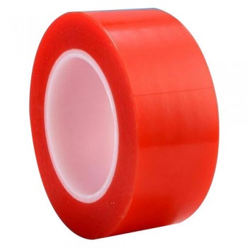 Double Sided Red Polyester Tape, 1inch x 33 mtr