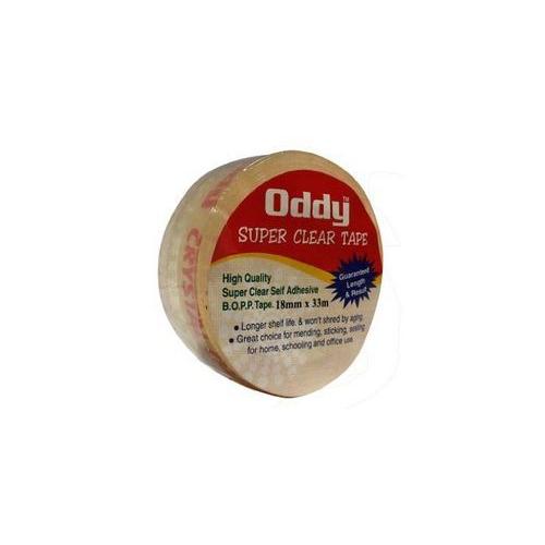 Oddy Super Clear Tape, Size: 18 mm x 33 Mtr