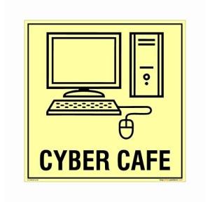 Cafe  Signage, Size - H 200mm X L 300mm, Thickness - 3mm, Material - Sunboard