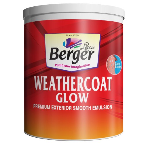 Berger Weather Coat Glow Red Water Based Exterior Wall Paint, 1 Litre