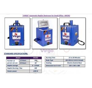 Virgo Automatic Mask/Napkin Destroyer - MICRO (Capacity:- 100 Mask/Day)