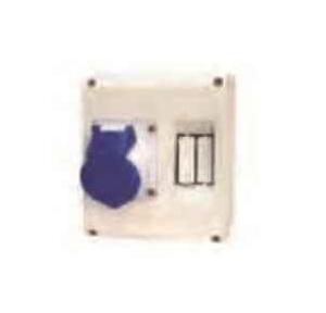 Neptune 16 A 5 Pin Domestic AC/Industrial Plug & Socket Combined in Polycarbonate Enclosure with MCB, 903