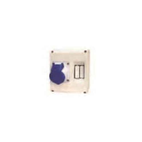 Neptune 16 A 3 Pin Domestic AC/Industrial Plug & Socket Combined in Polycarbonate Enclosure with MCB, 901