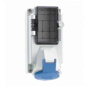 Neptune 125 A 4 Pin Surface Mounting Industrial Socket With MCB Provision Water Tight IP-67, 15158