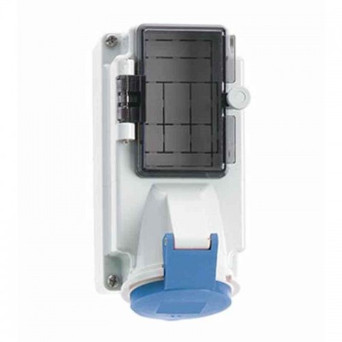 Neptune 63 A 4 Pin Surface Mounting Industrial Socket With MCB Provision Water Tight IP-67, 15000